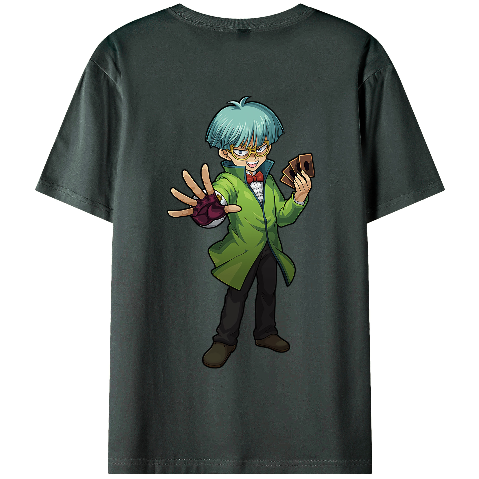 （画像用） 遊☆戯☆王 Yu-Gi-Oh! 綿100％ メンズ半袖Tシャツ（バックプリント） 通気性